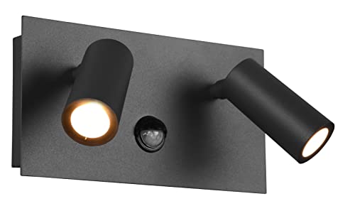 Trio Leuchten LED Außen Wandleuchte Tunga 222969242, Metall Anthrazit, inklusiv 2 x 3.5 Watt LED, Bewegungssensor von Trio Leuchten