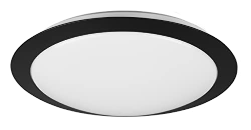 Trio Leuchten LED Bad Deckenleuchte Umberto 680310132, Kunststoff Schwarz matt, inklusiv 12 Watt LED von Trio Leuchten