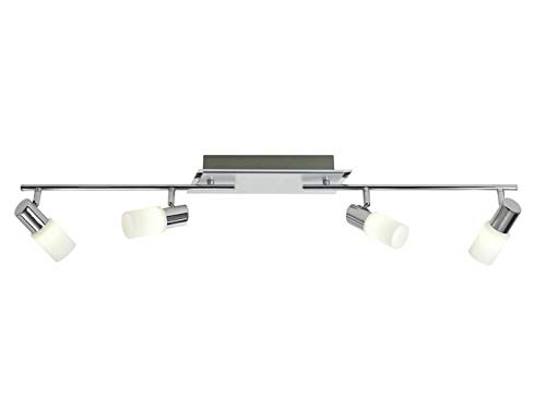 Trio-Leuchten LED-Balken Aluminium gebürstet/chrom, Glas weiß gewischt, mit 2 Gelenken, inklusiv 4x4.5W LED, Breite: max. 100 cm 821410405 Trio-Leuchten LED-Balken Aluminium gebürstet/chrom, Glas weiß gewischt, mit 2 Gelenken, inklusiv 4x4.5W LED, Breite: max. 100 cm 821410405 von Trio Leuchten