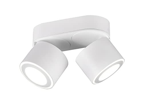 Trio Leuchten LED Deckeneinbau u. Aufbauleuchte Taurus 652910231, Metall Weiß matt, inkl. 2x 3.5 Watt + 2x 1.5 Watt LED von Trio Leuchten