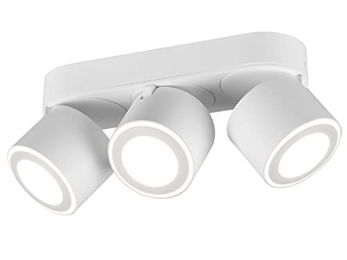 Trio Leuchten LED Deckeneinbau u. Aufbauleuchte Taurus 652910331, Metall Weiß matt, inkl. 3x 3.5 Watt + 3x 1.5 Watt LED von Trio Leuchten