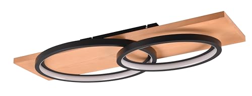 Trio Leuchten LED Deckenleuchte Barca 641110232, Metall Schwarz matt, Holz Kiefer naturbelassen, inkl. 30 Watt LED, Switch Dimmer Trio Leuchten LED Deckenleuchte Barca 641110232, Metall Schwarz matt, Holz Kiefer naturbelassen, inkl. 30 Watt LED, Switch Dimmer von Trio Leuchten