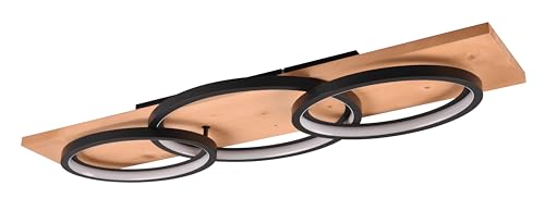 Trio Leuchten LED Deckenleuchte Barca 641110332, Metall Schwarz matt, Holz Kiefer naturbelassen, inkl. 40 Watt LED, Switch Dimmer Trio Leuchten LED Deckenleuchte Barca 641110332, Metall Schwarz matt, Holz Kiefer naturbelassen, inkl. 40 Watt LED, Switch Dimmer von Trio Leuchten
