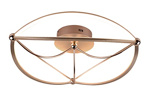 Trio Leuchten LED Deckenleuchte Charivari 621290108, Metall Messing matt, inkl. 42 Watt LED, Switch Dimmer Trio Leuchten LED Deckenleuchte Charivari 621290108, Metall Messing matt, inkl. 42 Watt LED, Switch Dimmer von Trio Leuchten