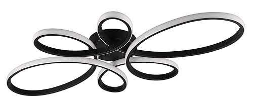 Trio Leuchten LED Deckenleuchte Fly 645619132, Metall Schwarz matt, inkl. 32 Watt LED, Switch Dimmer von Trio Leuchten