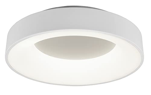 Trio Leuchten LED Deckenleuchte Girona 671210131, Metall Weiß matt, Acryl, inklusiv 27 Watt LED, Dimmer, Memory Funktion, Nachtlicht, Fernbedienung von Trio Leuchten