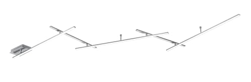 Trio Leuchten LED Deckenleuchte Indira 674610507, Metall, Nickel matt, Acryl weiß, 3 x 6 Watt & 2 x 3.5 Watt von Trio Leuchten