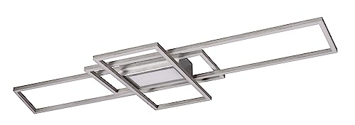 Trio Leuchten LED Deckenleuchte Irvine 620010407, Metall Nickel matt, inkl. 60 Watt LED, Fernbedienung, Dimmer, Nachtlicht von Trio Leuchten