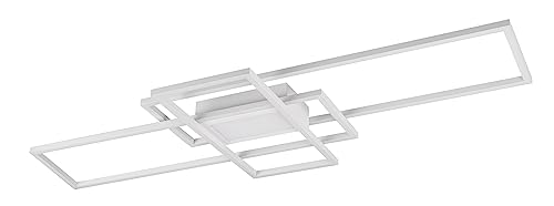 Trio Leuchten LED Deckenleuchte Irvine 620010431, Metall Weiß matt, inkl. 60 Watt LED, Fernbedienung, Dimmer, Nachtlicht von Trio Leuchten