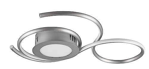 Trio Leuchten LED Deckenleuchte Jive 623410207, Metall Nickel matt, inkl. 36 Watt LED, Fernbedienung, Dimmer, Farbwechsel, Nachtlicht von Trio Leuchten