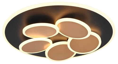 Trio Leuchten LED Deckenleuchte Mandala 653210680, Metall Schwarz matt/goldfarbig, inkl. 35 Watt LED, Fernbedienung, Switch Dimmer, Lichtfarbe einstellbar, Timer, Nachtlicht Trio Leuchten LED Deckenleuchte Mandala 653210680, Metall Schwarz matt/goldfarbig, inkl. 35 Watt LED, Fernbedienung, Switch Dimmer, Lichtfarbe einstellbar, Timer, Nachtlicht von Trio Leuchten