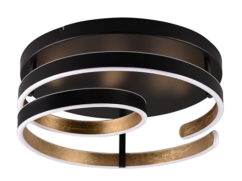 Trio Leuchten LED Deckenleuchte Marnie 644110180, Metall Schwarz matt/Goldfarbig, inkl. 58 Watt LED, Switch Dimmer Trio Leuchten LED Deckenleuchte Marnie 644110180, Metall Schwarz matt/Goldfarbig, inkl. 58 Watt LED, Switch Dimmer von Trio Leuchten