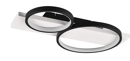 Trio Leuchten LED Deckenleuchte Medera 643810232, Metall Schwarz matt, Holz Weiß, inkl. 26 Watt LED, Switch Dimmer Trio Leuchten LED Deckenleuchte Medera 643810232, Metall Schwarz matt, Holz Weiß, inkl. 26 Watt LED, Switch Dimmer von Trio Leuchten