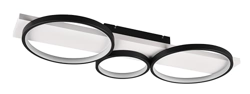 Trio Leuchten LED Deckenleuchte Medera 643810332, Metall Schwarz matt, Holz Weiß, inkl. 33 Watt LED, Switch Dimmer Trio Leuchten LED Deckenleuchte Medera 643810332, Metall Schwarz matt, Holz Weiß, inkl. 33 Watt LED, Switch Dimmer von Trio Leuchten