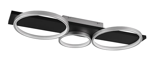 Trio Leuchten LED Deckenleuchte Medera 643810387, Metall Titanfarbig, Holz Schwarz, inkl. 33 Watt LED, Switch Dimmer Trio Leuchten LED Deckenleuchte Medera 643810387, Metall Titanfarbig, Holz Schwarz, inkl. 33 Watt LED, Switch Dimmer von Trio Leuchten