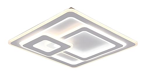 Trio Leuchten LED Deckenleuchte Mita 629219331, Metall Weiß matt, Acryl, inkl. 76 Watt LED, Fernbedienung, Dimmer, Farbwechsel von Trio Leuchten