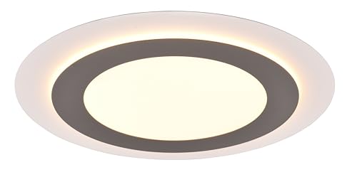 Trio Leuchten LED Deckenleuchte Morgan 641519207, Metall Weiß matt, Acryl, inkl. 46 Watt LED, Fernbedienung von Trio Leuchten
