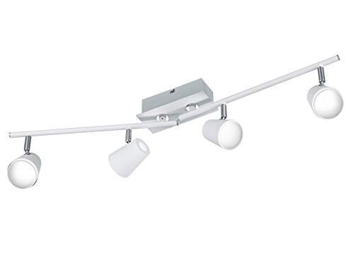 Trio Leuchten LED Deckenleuchte Narcos 873110431, Metall weiß matt / Chrom, 4 x 4 Watt von Trio Leuchten