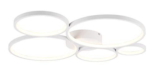 Trio Leuchten LED Deckenleuchte Rondo 622610531, Metall Weiß matt, inklusiv 49 Watt LED, Switch Dimmer von Trio Leuchten