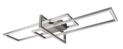 Trio Leuchten LED Deckenleuchte Salinas 620310307, Metall Nickel matt, inkl. 34 Watt LED, Switch Dimmer von Trio Leuchten