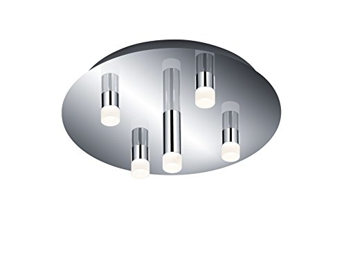 Trio Leuchten LED-Deckenleuchte Zidane, chrom, Schirm Acryl weiß 678610506 von Trio Leuchten