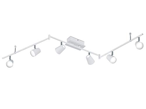 Trio Leuchten LED Deckenleuchten Narcos 873110631, Metall weiß matt / Chrom, 6 x 6 Watt, 10.0 x 177.0 x 23.0 cm von Trio Leuchten