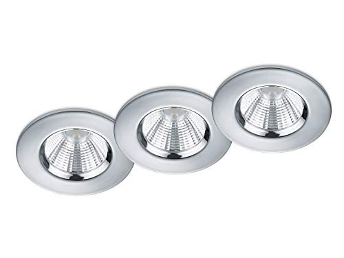 Trio Leuchten LED Einbauleuchten 3er-Set Zagros 650710306, Metall Chrom, inkl. 3x 5,5 Watt LED von Trio Leuchten