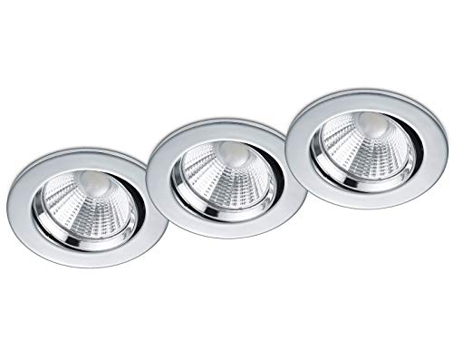 Trio Leuchten LED Einbauleuchten Pamir 3er-Set 650510306, Metall Chrom, inkl. 3x 5,5 Watt LED von Trio Leuchten