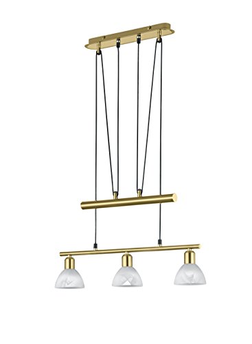 Trio Leuchten LED-JoJo-Pendelleuchte "Levisto" in Messing matt, Glas alabasterfarbig weiß 371010308 Trio Leuchten LED-JoJo-Pendelleuchte "Levisto" in Messing matt, Glas alabasterfarbig weiß 371010308 von Trio Leuchten