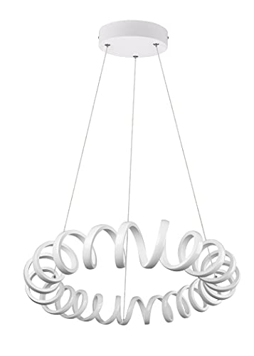 Trio Leuchten LED Pendelleuchte Curl 325110131, Metall Weiß matt, inkl. 33 Watt LED, Switch Dimmer Trio Leuchten LED Pendelleuchte Curl 325110131, Metall Weiß matt, inkl. 33 Watt LED, Switch Dimmer von Trio Leuchten