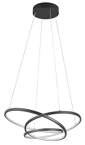 Trio Leuchten LED Pendelleuchte Darvin 349110132, Metall Schwarz matt, inkl. 34 Watt LED, Lichtfarbe einstellbar, Switch Dimmer von Trio Leuchten