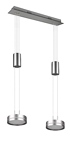 Trio Leuchten LED Pendelleuchte Franklin 326510207, Metall Nickel matt, inkl. 2x 9 Watt LED, Switch Dimmer Trio Leuchten LED Pendelleuchte Franklin 326510207, Metall Nickel matt, inkl. 2x 9 Watt LED, Switch Dimmer von Trio Leuchten