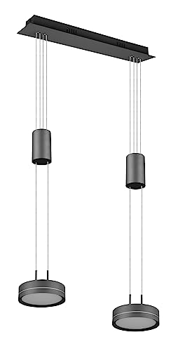 Trio Leuchten LED Pendelleuchte Franklin 326510242, Metall Anthrazit, inkl. 2x 9 Watt LED, Switch Dimmer von Trio Leuchten