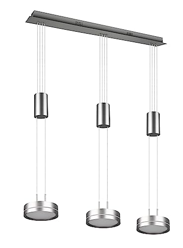 Trio Leuchten LED Pendelleuchte Franklin 326510307, Metall Nickel matt, inkl. 3x 9 Watt LED, Switch Dimmer von Trio Leuchten