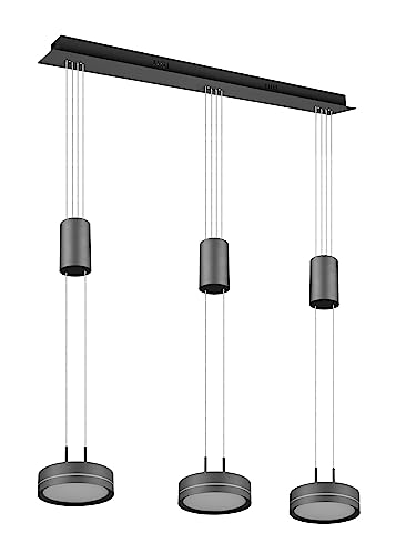 Trio Leuchten LED Pendelleuchte Franklin 326510342, Metall Anthrazit, inkl. 2x 9 Watt LED, Switch Dimmer von Trio Leuchten