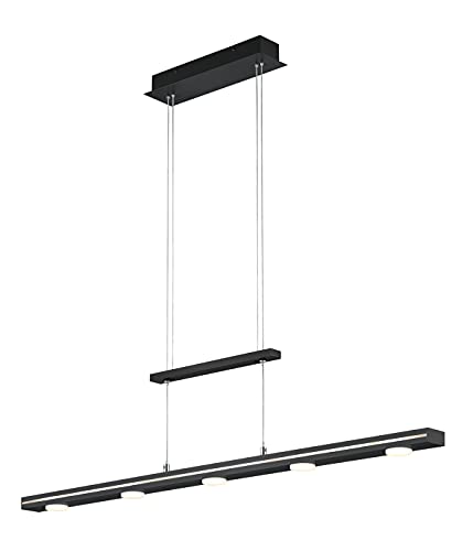 Trio Leuchten LED Pendelleuchte Lacal 379190732, Metall Schwarz matt, inkl. 7x 3.5 Watt LED, 4 fach Touch von Trio Leuchten