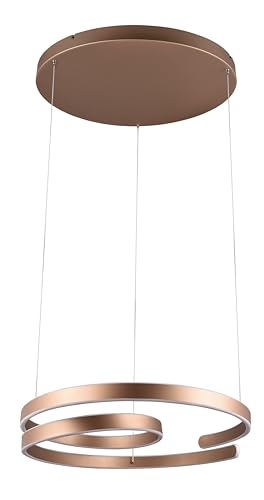 Trio Leuchten LED Pendelleuchte Marnie 344110165, Metall Coffee, inkl. 68 Watt LED, Switch Dimmer von Trio Leuchten