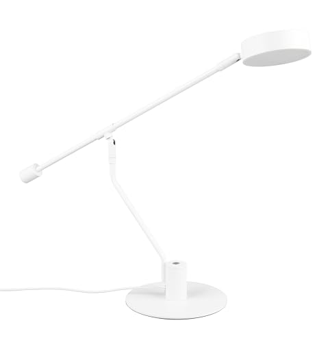 Trio Leuchten LED Schreibtischleuchte Manduro 549010131, Metall Weiß matt, inkl. 6 Watt LED, Dimmer, Lichtfarbe einstellbar von Trio Leuchten