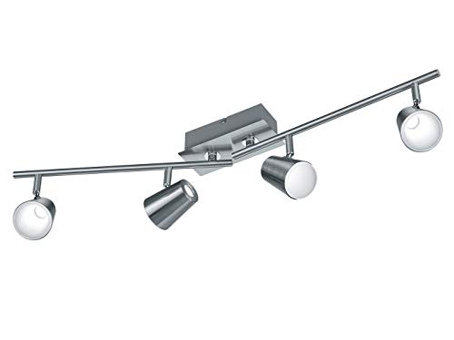 Trio Leuchten LED Spotbalken Narcos 873110407, Metall Nickel matt und Chrom, inkl. 4x 6 Watt, 8.0 x 81.5 x 20.0 cm von Trio Leuchten