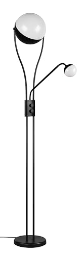 Trio Leuchten LED Stehleuchte Chris 478310232, Metall Schwarz matt, Kunststoff weiß, inkl. 18 Watt LED, dimmbar, Flexarm, getrennt schaltbar von Trio Leuchten