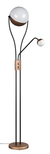 Trio Leuchten LED Stehleuchte Chris 478310265, Metall Coffee, Kunststoff weiß, inkl. 18 Watt LED, dimmbar, Flexarm, getrennt schaltbar von Trio Leuchten