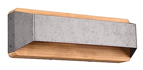 Trio Leuchten LED Wandleuchte Arino 224819167, Metall Nickel antik, Holz, inkl. 13.5 Watt LED, Switch Dimmer, Breite 35cm von Trio Leuchten