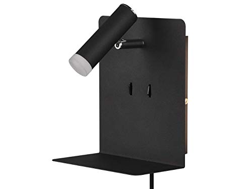 Trio Leuchten LED Wandleuchte Element 222570232, Metall Schwarz Matt, 1 x 3 Watt LED, USB Ladebuchse von TRIO LIGHTING FOR YOU