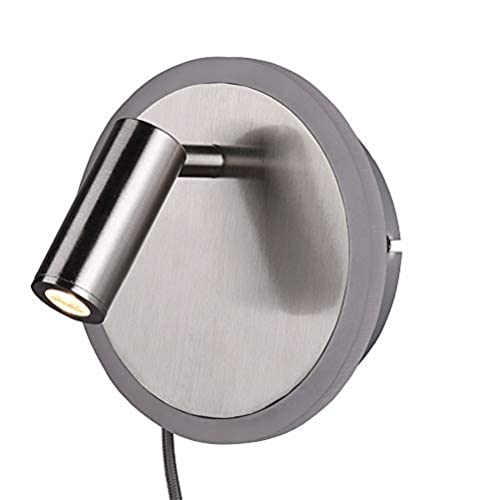 Trio Leuchten LED Wandleuchte Jordan 229210207, Metall Nickel matt, inkl. 5 Watt + 2 Watt LED von Trio Leuchten