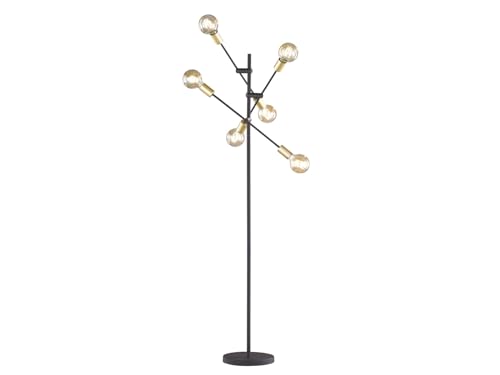 Trio Leuchten 406700632 Cross A++ to E, Stehleuchte, Metall, E27, Schwarz matt, 54.5 x 54.5 x 165 cm von TRIO LIGHTING FOR YOU