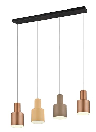 Trio Leuchten Pendelleuchte Agudo 319400417, Metall Schwarz matt, Schirm Metall Coffee/Beige/Taupe, exkl. 4x E27 Trio Leuchten Pendelleuchte Agudo 319400417, Metall Schwarz matt, Schirm Metall Coffee/Beige/Taupe, exkl. 4x E27 von Trio Leuchten