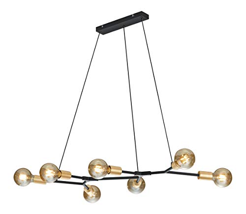 Trio Leuchten Pendelleuchte Cross 306700732, Metall Schwarz matt/bronzefarbig, exkl. 7x E27 Trio Leuchten Pendelleuchte Cross 306700732, Metall Schwarz matt/bronzefarbig, exkl. 7x E27 von Trio Leuchten