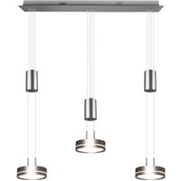 TRIO Pendelleuchte FRANKLIN 326510307 nickel matt Aluminium B/H/T: ca. 85x150x14 cm 3.0 Brennstellen von Trio