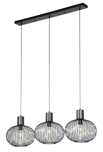 Trio Leuchten Pendelleuchte Gila 365700332, Metall Schwarz matt, exkl. 3x E27 von Trio Leuchten