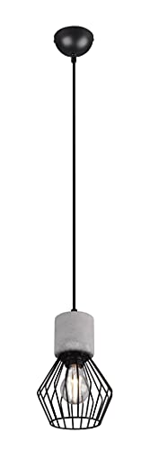 Trio Leuchten Pendelleuchte Jamiro 309200132, Metall Schwarz matt, Beton, exkl. 1x E27 Trio Leuchten Pendelleuchte Jamiro 309200132, Metall Schwarz matt, Beton, exkl. 1x E27 von Trio Leuchten